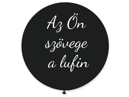 Lufi szöveggel - Fekete színű 80 cm