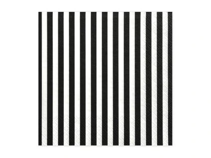 Papierové servítky - Čierne pruhy