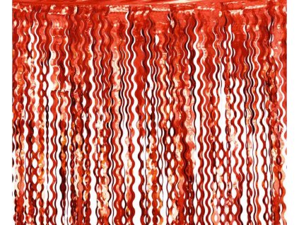 88068 party zaves metalicka cervena 100 x 200 cm