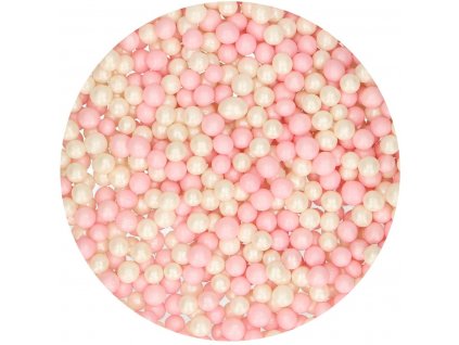 49679 cukrove gulicky soft pearls biele ruzove 60 g
