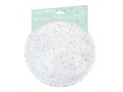 Szilikon forma sütésre színes - Gömbölyű Funfetti O22 cm x 3 cm