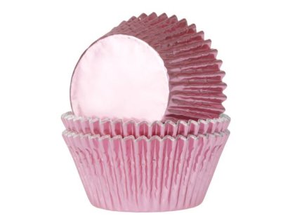 Papír muffin sütőformák - világos rózsaszín 24 db