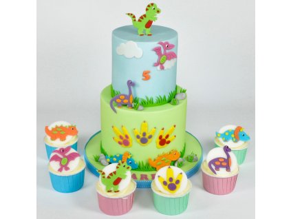 Marcipán és fondant vágókészlet - Dinoszauruszok 2 db