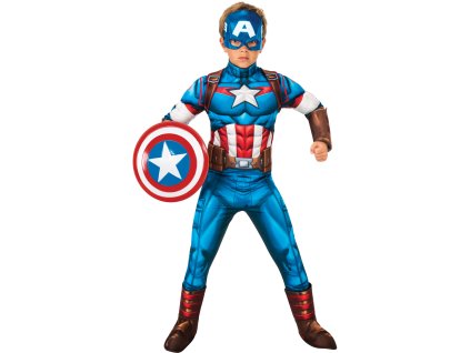 Detský kostým - Capitan America Deluxe (Méret - gyermek L)