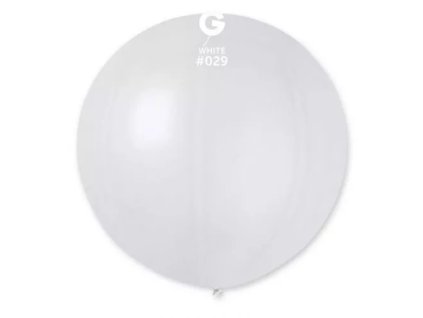 Fehér metál lufi 80 cm 50 db