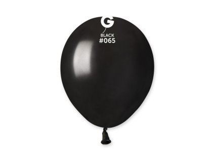 Fekete metál lufi 13 cm 100 db