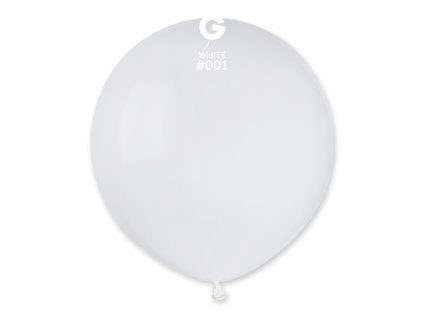 Balón pastelový biely 48 cm 25 ks