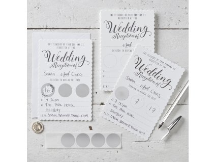 Svadobné pozvánky - Biele