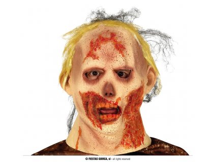 92439 latexova maska zombik s vlasmi
