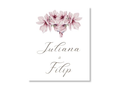 Visačka na darček - Magnólia