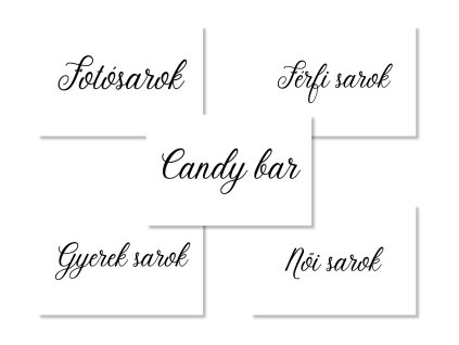 Esküvői információs kártyák - Simple 5 db