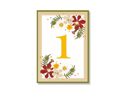 Číslo stola - Rozkvitnutá lúka