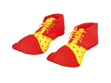 Bohóc cipő piros-sárga 36 cm