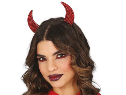 Hajpánt - Szarvak piros kövekkel