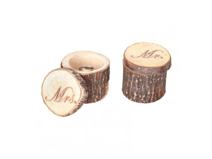 set 2 wooden box mr mrs dia 5 5cm x 4 cm