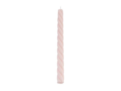 set 2 old pink spiral taper candles dia 2 2cm x 26cm