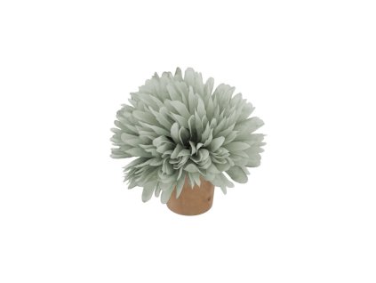 wooden deco w sage green flower dia 6 5cm x 6 5cm