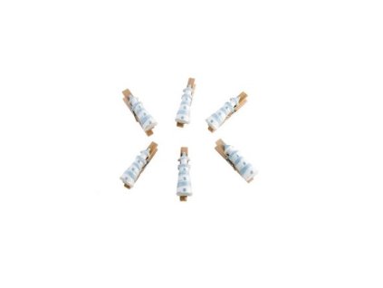 Dekoratív fa csipeszek - Világítótorony 6 db