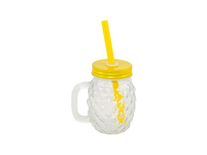 mini pineapple w yellow lid straw 110ml 5 5cm x 7 5cm x 7 5cm