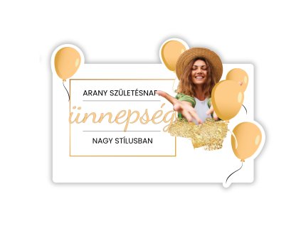 Személyre szabott tányéralátét - Arany ünnepség