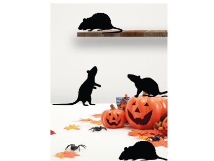 Siluety - Čierne potkany 4 ks