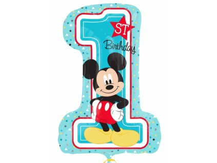 1. születésnap Mickey fólia lufi 48 x 71 cm