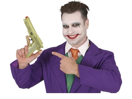 Zlatá metalická zbraň 22 cm