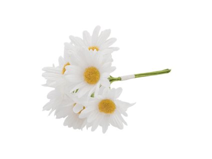 bouquet 6 marguerites blanc 8 5cm x 3 5cm x 11cm