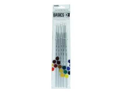 6973350292651 Liquitex BASICS 5 Brush Pack, Long Handle