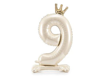 Samostojaci fóliový balón 9 - Satin cream 84 cm