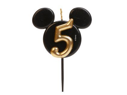 Narodeninová sviečka 5 - Mickey Mouse