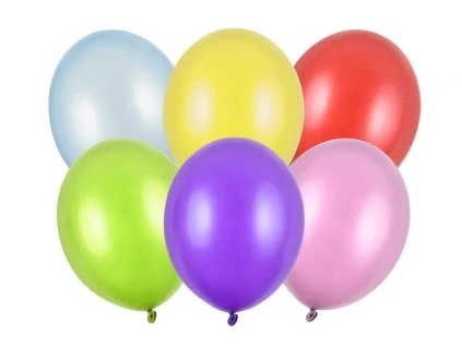Metalické mix balóny 100 ks