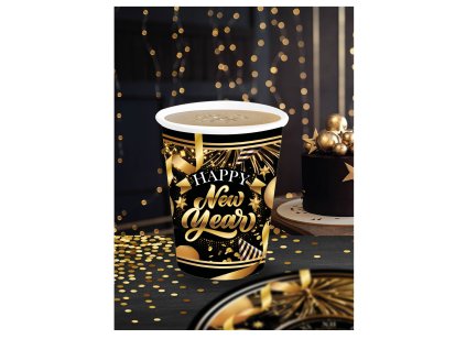 Papír poharak 240 ml - Happy New Year 6 db