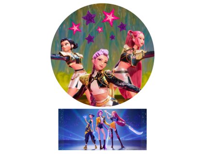 Ehető tortakép - K-Pop Deamon Hunters