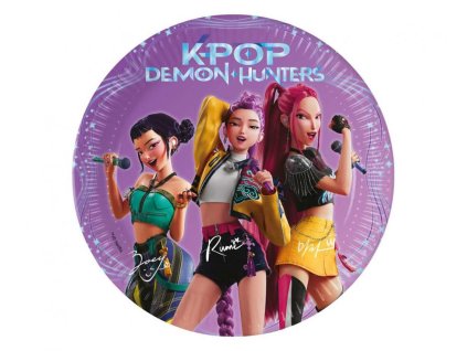 Papír tányérok - K-POP 20 cm 8 db