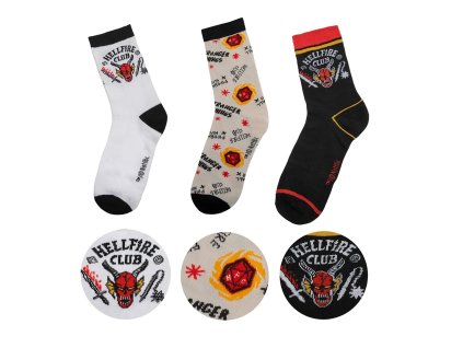 Set ponožiek Stranger Things - Hellfire Club