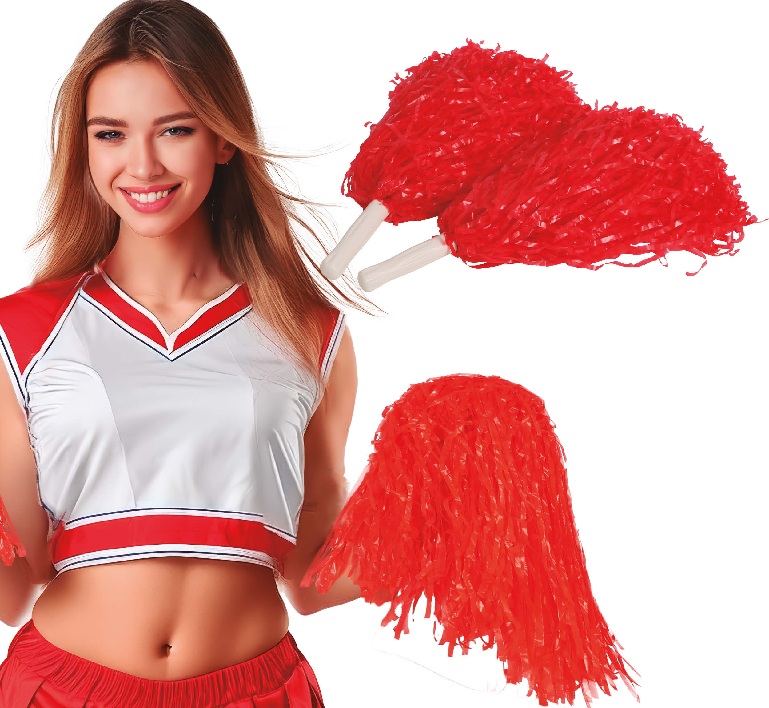 Guirca Pom-pomok mazsorettek számára Szín: Kék