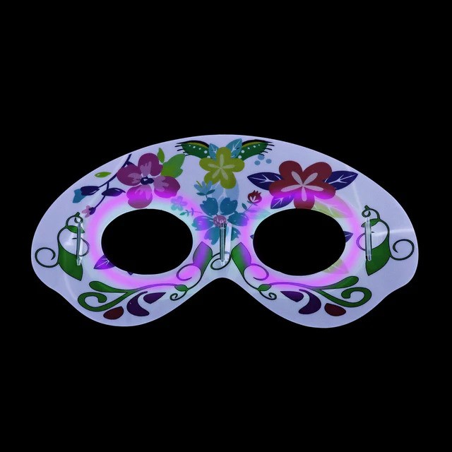 Amscan Maszk - Dia De Los Muertos, világító, fehér