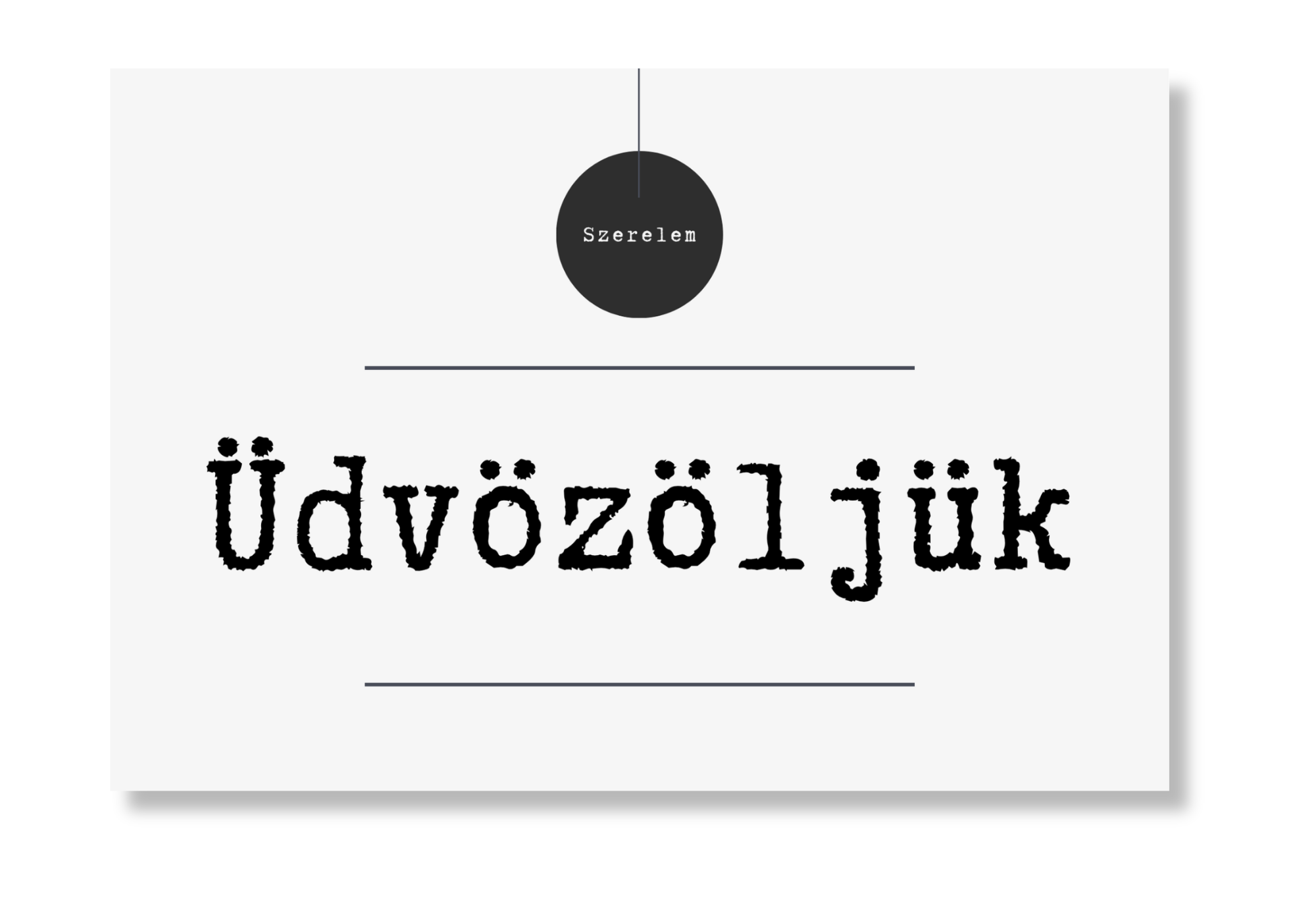 Personal Üdvözlő tábla - Minimalism