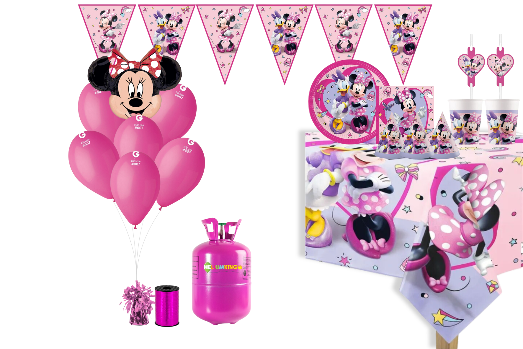 HeliumKing STANDARD Komplett születésnapi készlet - Minnie Mouse