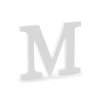 Drevená dekorácia - Písmeno M biele