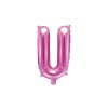 Fóliový balón Mini - Písmeno U 35 cm ružový
