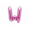 Fóliový balón Mini - Písmeno W 35 cm ružový