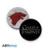 Sada hrnček, kľúčenka a odznaky Stark - Game of Thrones