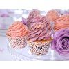 Biele košíčky na muffiny s ornamentom