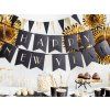 Banner Happy New Year čierny