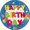Kvalitné kompostovateľné taniere - Happy Birthday 8 ks