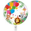Kvalitné kompostovateľné taniere - Jungle Balloons 8 ks