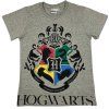 Detské tričko - Harry Potter Hogwarts svetlosivé
