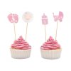 Ozdoby na cupcakes - Baby Shower Dievča 12 ks